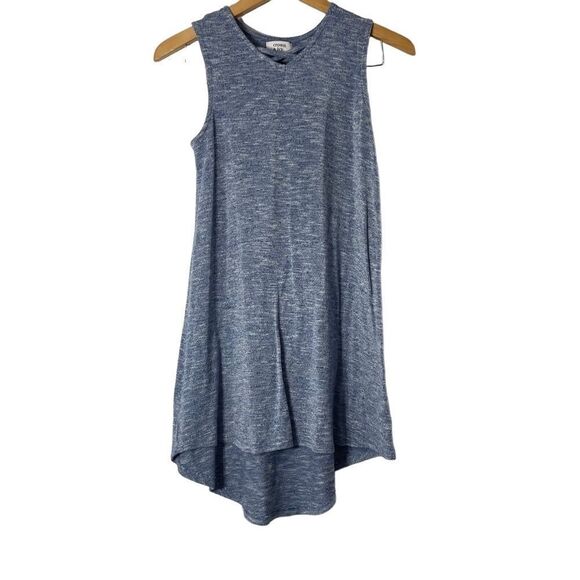 Crown & Ivy Sleeveless Blue Rayon Hi Low Tunic Size Large - Picture 1 of 10